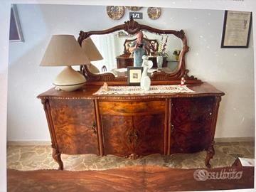 Buffet per Soggiorno vintage in noce e radica