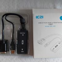 Adattatore Da Vga ad Hdmi (1080P) Con Porta usb ma