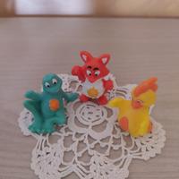 Set 3 personaggi vintage "Animali e Stencil"