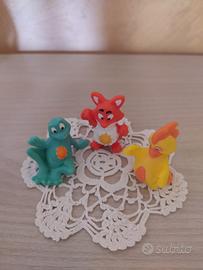 Set 3 personaggi vintage "Animali e Stencil"