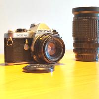 Pentax ME Super con 50mm f1.7 + zoom 35-105mm