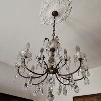 Lampadari a candelabro gocce di cristallo vintage