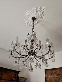 Lampadari a candelabro gocce di cristallo vintage