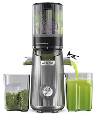 Estrattore di succo Slow Juicer, argento - ACOQOOS