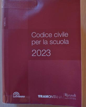 Libro scolastico "Codice Civile per la scuola 2023