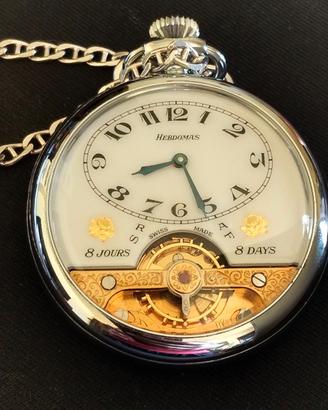 Orologio da taschino Hebdomas argento Swiss Made