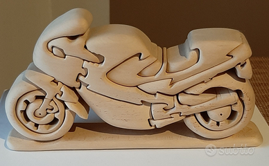 Modellino moto - puzzle 3D in legno