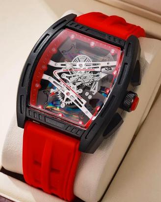 Orologio Tonneaux  simil R. MILLE fashion Rosso