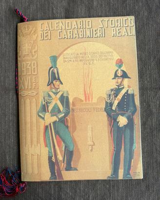 Calendario Storico Carabinieri Reali anno 1938
