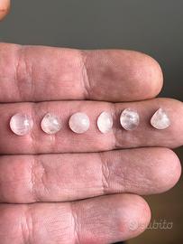 Lotto Cabochon quarzo rosa - pietra nature