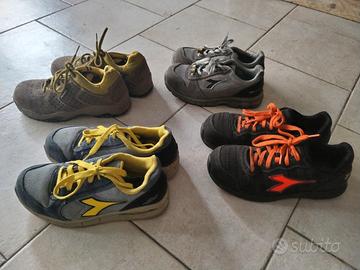 Lotto di 4 paia scarpe da lavoro taglia 38