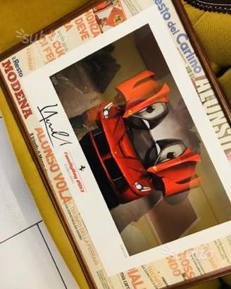 Poster ( LA FERRARI con AUTOGRAFO ) L.C.Montez