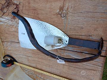 N. 3 applique in vetro e ferro battuto