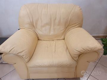 Poltrona in vera pelle - no letto