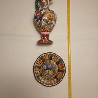 Ceramiche Deruta dipinte a mano - Piatto e Brocca