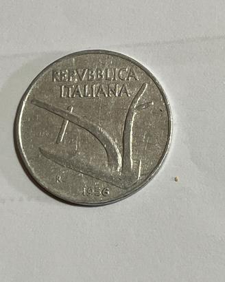 Monenta 10 lire 1956