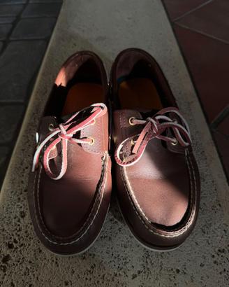 Scarpe da barca Timberland in pelle marrone