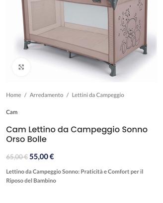 Lettino da campeggio
