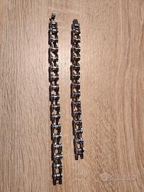 Bracciali acciaio catena moto