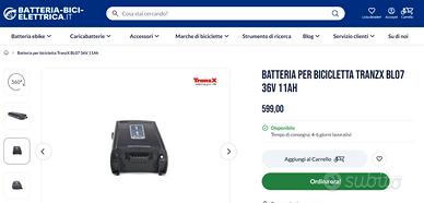 BATTERIA PER BICICLETTA TRANZX BLO7
