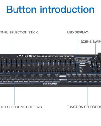 Mixer Luci DMX 384 Canal Centralina Midi Controlle