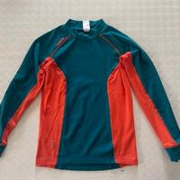 Maglia termica, taglia 8y, arancione verde