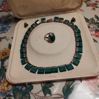 Parure in malachite e argento