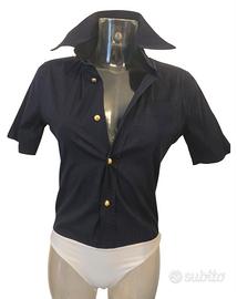Camicia a body con maniche corte