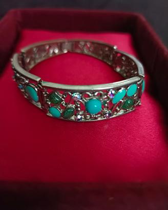 Bracciale vintage a pannelli stile filigrana '70