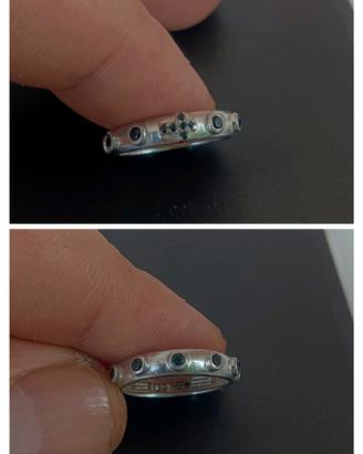 Argento 925 Anello Fede Rosario Marca Amen Donna