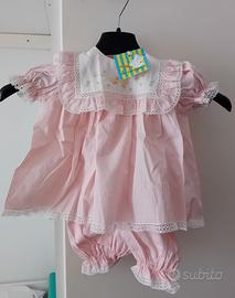 Completo blusa e culotte bambina La Cicogna NUOVO