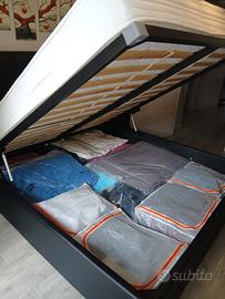 letto contenitore in ecopelle