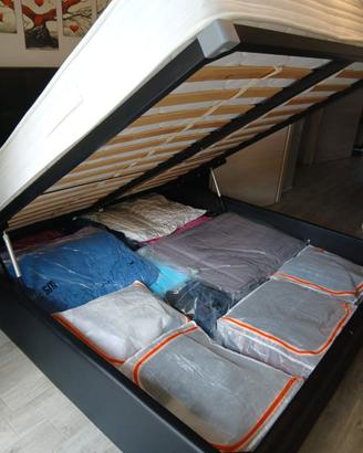 letto contenitore in ecopelle