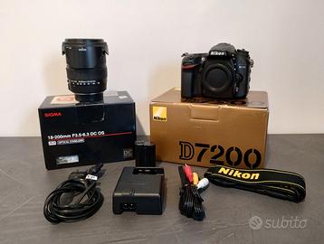 Nikon D7200 Come Nuova (5.921 scatti) + Obiettivo