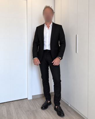 Completo uomo CELIO NUAMAURY nero Slim Fit TG 48