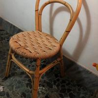 Sedia bambù vintage