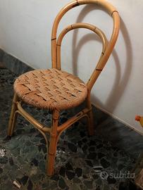 Sedia bambù vintage