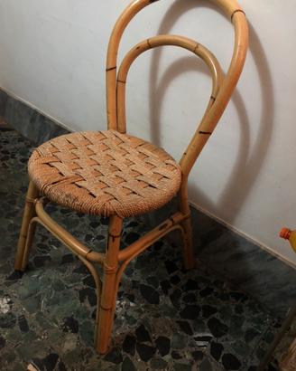 Sedia bambù vintage