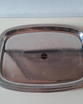 Alessi vassoio acciaio decoro Mercurio anni 60