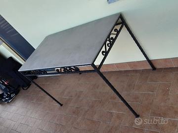 Tavolo arredo esterno ferro battuto