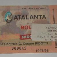 Biglietto usato atalanta bologna 1997-1998
