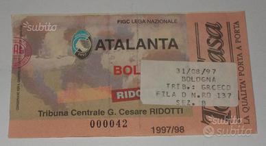 Biglietto usato atalanta bologna 1997-1998