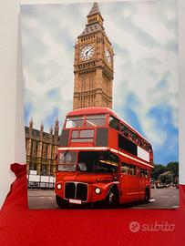 Lotto 3 stampe su tela intelaiata - Londra e New Y