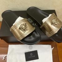 Versace pool slide ciabatta uomo medusa ORO NUOVA