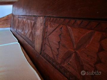 Panca periodo coloniale inglese in teak