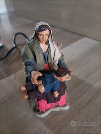 Statua Pastore in movimento presepe napoletano