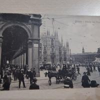 Cartolina 1924 MILANO Piazza Duomo per ALGHERO (Sa