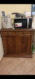 Credenza con piattaia in rovere inizio 900