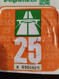 vignetta vignette svizzera 2025