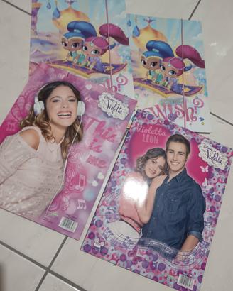 4 pz Carpette con elastico Violetta Shimmer Shine